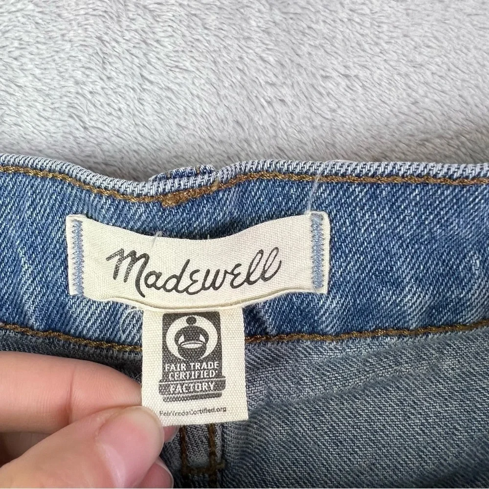 Madewell The Perfect Jean Shorts Size 31 Medium Wash Distressed Summer Casual Ba
